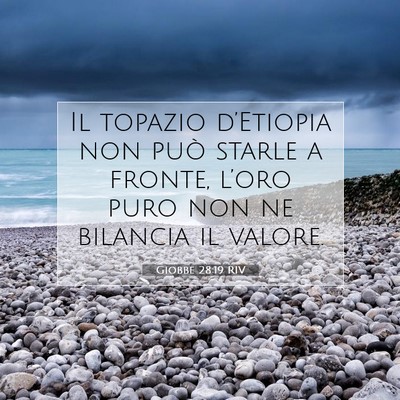 Giobbe 28:19 Versetto della Bibbia Spiegato