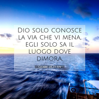 Giobbe 28:23 Versetto della Bibbia Spiegato