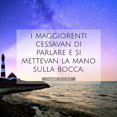 Giobbe 29:9 Versetto della Bibbia Spiegato