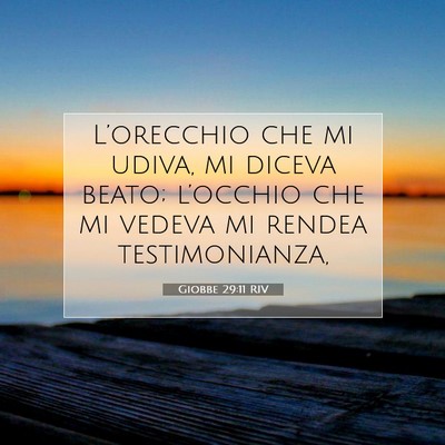 Giobbe 29:11 Versetto della Bibbia Spiegato