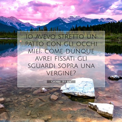 Giobbe 31:1 RIV Immagine del Versetto della Bibbia