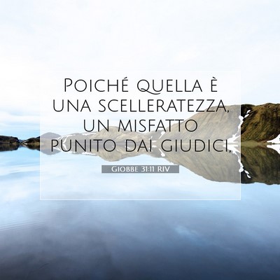 Giobbe 31:11 Versetto della Bibbia Spiegato