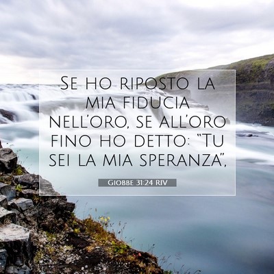 Giobbe 31:24 RIV Immagine del Versetto della Bibbia