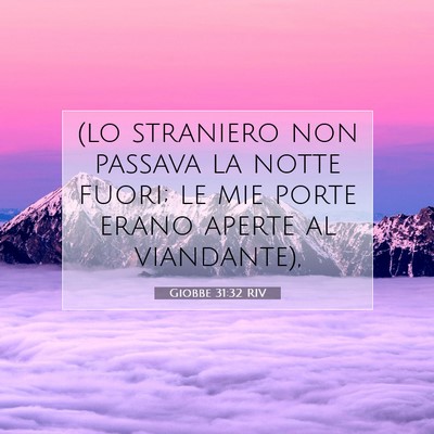 Giobbe 31:32 RIV Immagine del Versetto della Bibbia