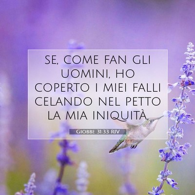 Giobbe 31:33 Versetto della Bibbia Spiegato