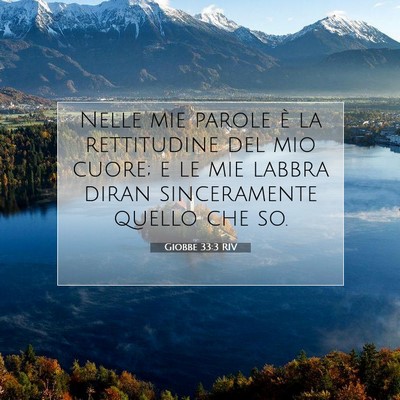 Giobbe 33:3 Versetto della Bibbia Spiegato
