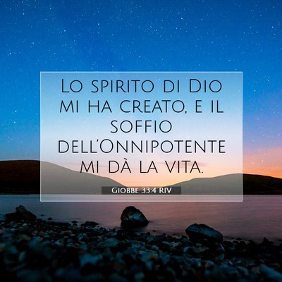 Giobbe 33:4 Versetto della Bibbia Spiegato