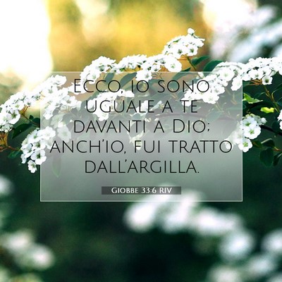 Giobbe 33:6 Versetto della Bibbia Spiegato