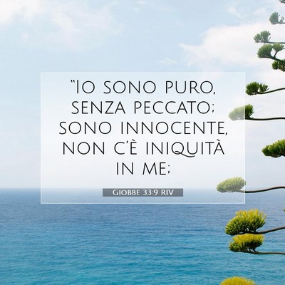 Giobbe 33:9 Versetto della Bibbia Spiegato