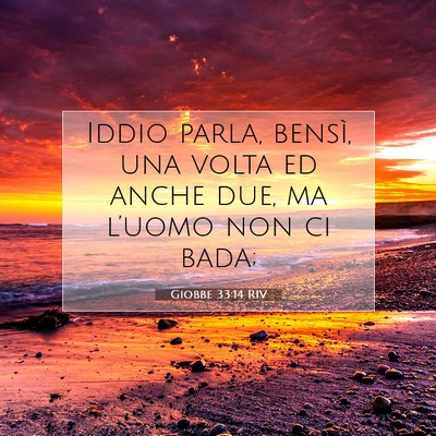 Giobbe 33:14 RIV Immagine del Versetto della Bibbia