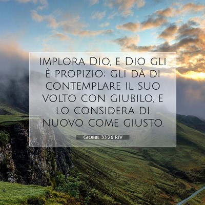 Giobbe 33:26 RIV Immagine del Versetto della Bibbia