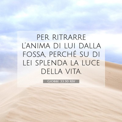 Giobbe 33:30 RIV Immagine del Versetto della Bibbia