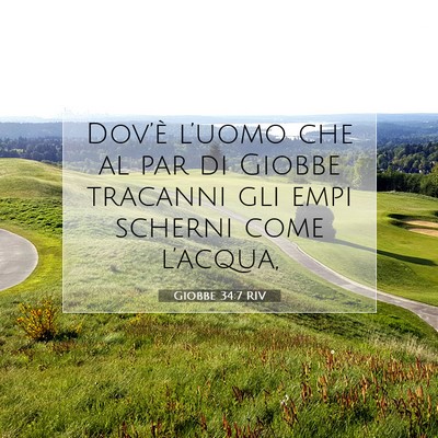 Giobbe 34:7 RIV Immagine del Versetto della Bibbia