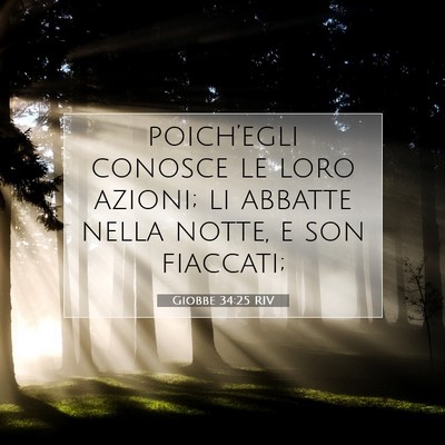 Giobbe 34:25 Versetto della Bibbia Spiegato