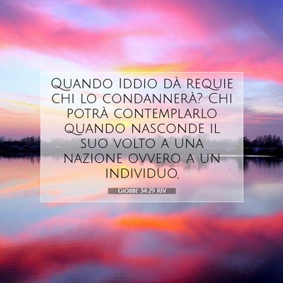 Giobbe 34:29 RIV Immagine del Versetto della Bibbia