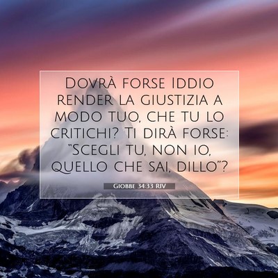 Giobbe 34:33 Versetto della Bibbia Spiegato