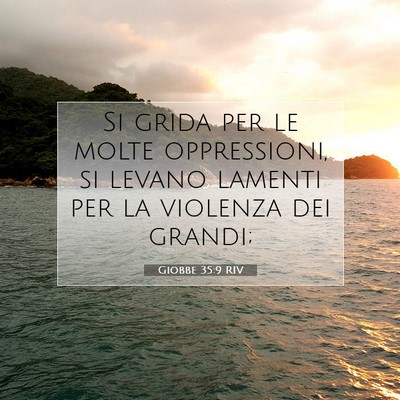 Giobbe 35:9 RIV Immagine del Versetto della Bibbia