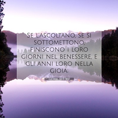 Giobbe 36:11 Versetto della Bibbia Spiegato