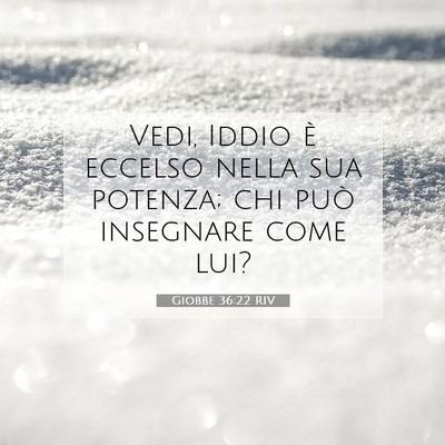 Giobbe 36:22 Versetto della Bibbia Spiegato