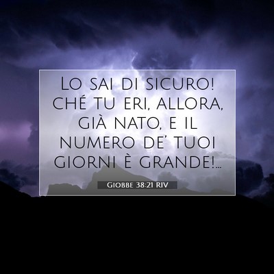 Giobbe 38:21 Versetto della Bibbia Spiegato