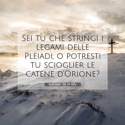Giobbe 38:31 RIV Immagine del Versetto della Bibbia