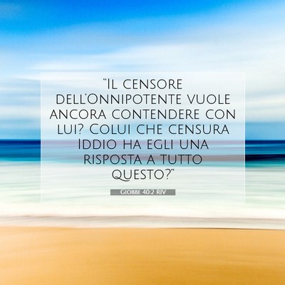 Giobbe 40:2 Versetto della Bibbia Spiegato