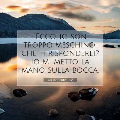Giobbe 40:4 RIV Immagine del Versetto della Bibbia