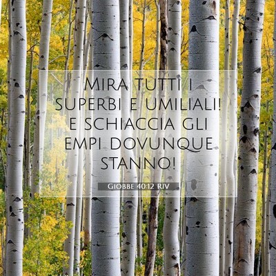 Giobbe 40:12 RIV Immagine del Versetto della Bibbia
