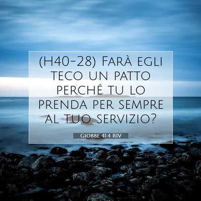 Giobbe 41:4 RIV Immagine del Versetto della Bibbia