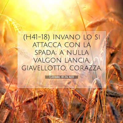 Giobbe 41:26 Versetto della Bibbia Spiegato