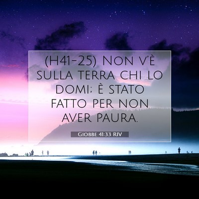 Giobbe 41:33 Versetto della Bibbia Spiegato