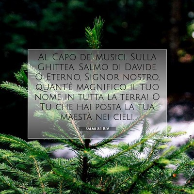 Salmi 8:1 RIV Immagine del Versetto della Bibbia