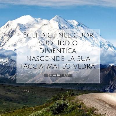 Salmi 10:11 RIV Immagine del Versetto della Bibbia