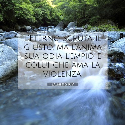 Salmi 11:5 RIV Immagine del Versetto della Bibbia
