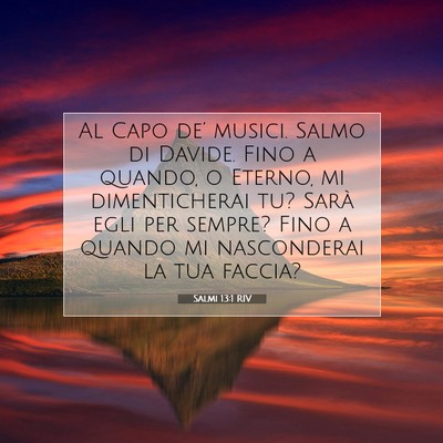Salmi 13:1 Versetto della Bibbia Spiegato