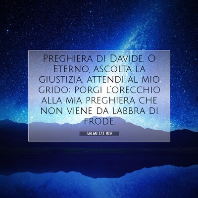 Salmi 17:1 RIV Immagine del Versetto della Bibbia