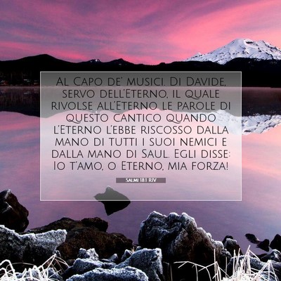 Salmi 18:1 RIV Immagine del Versetto della Bibbia