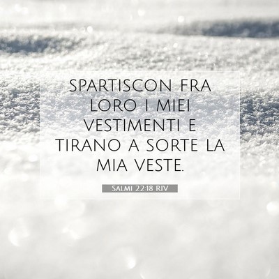 Salmi 22:18 Versetto della Bibbia Spiegato