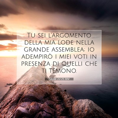 Salmi 22:25 Versetto della Bibbia Spiegato
