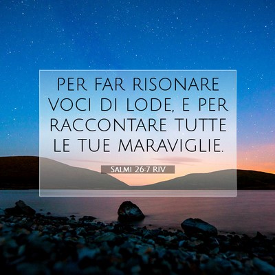 Salmi 26:7 Versetto della Bibbia Spiegato