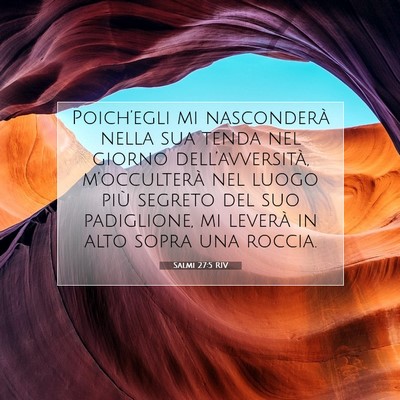 Salmi 27:5 RIV Immagine del Versetto della Bibbia