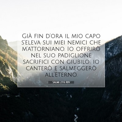 Salmi 27:6 Versetto della Bibbia Spiegato