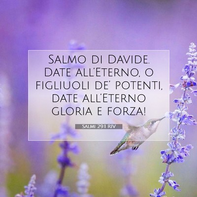 Salmi 29:1 Versetto della Bibbia Spiegato