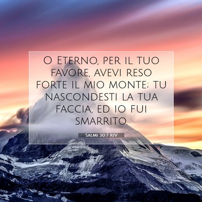Salmi 30:7 RIV Immagine del Versetto della Bibbia