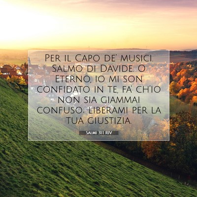 Salmi 31:1 RIV Immagine del Versetto della Bibbia