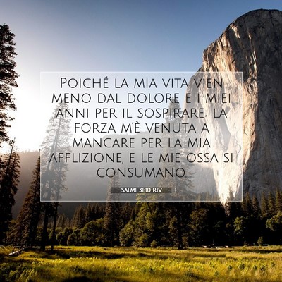 Salmi 31:10 Versetto della Bibbia Spiegato