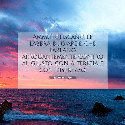 Salmi 31:18 Versetto della Bibbia Spiegato