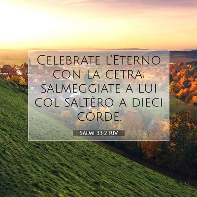 Salmi 33:2 Versetto della Bibbia Spiegato