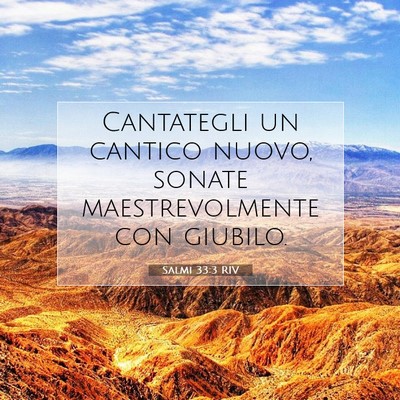 Salmi 33:3 RIV Immagine del Versetto della Bibbia