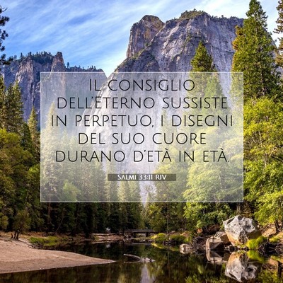 Salmi 33:11 RIV Immagine del Versetto della Bibbia